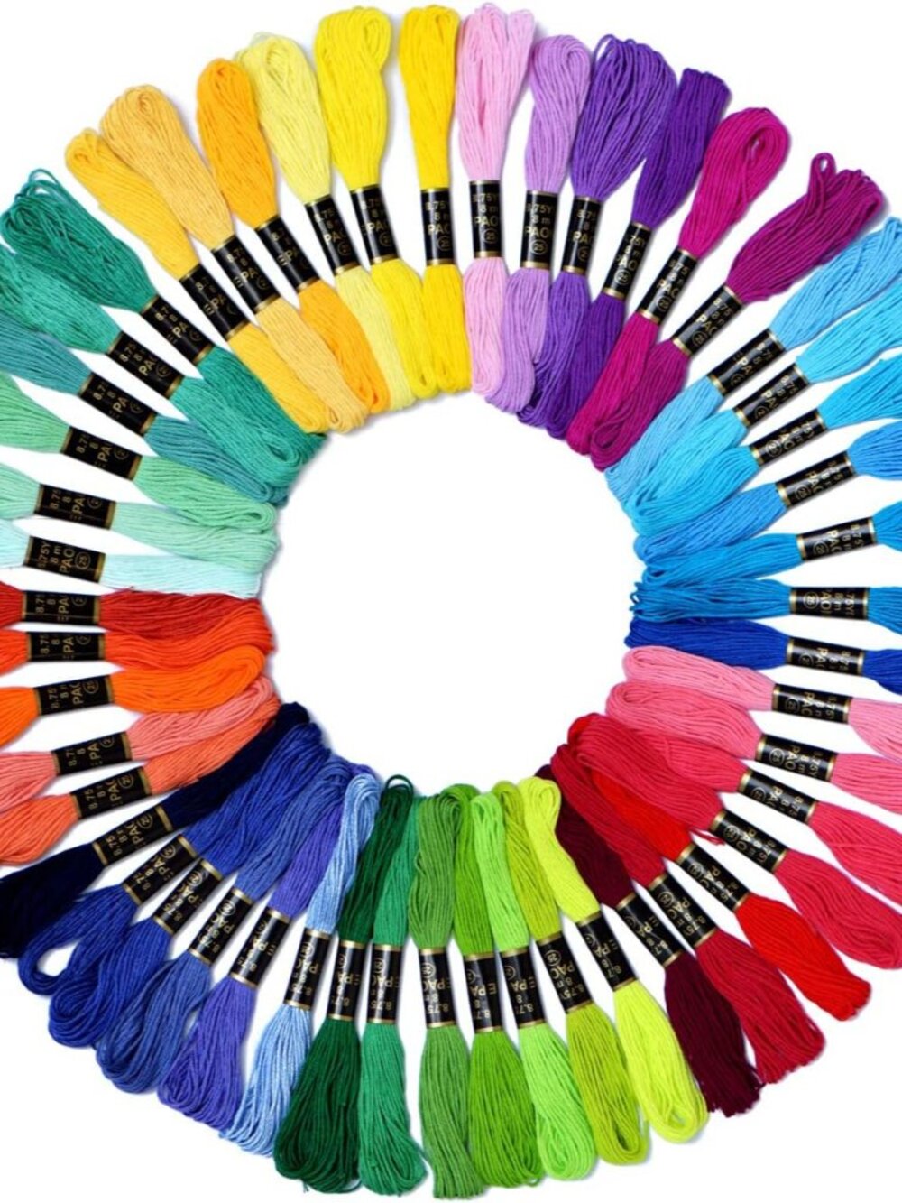Friendship Bracelet String 50 Skeins Fashionable Rainbow Color Embroidery Floss
